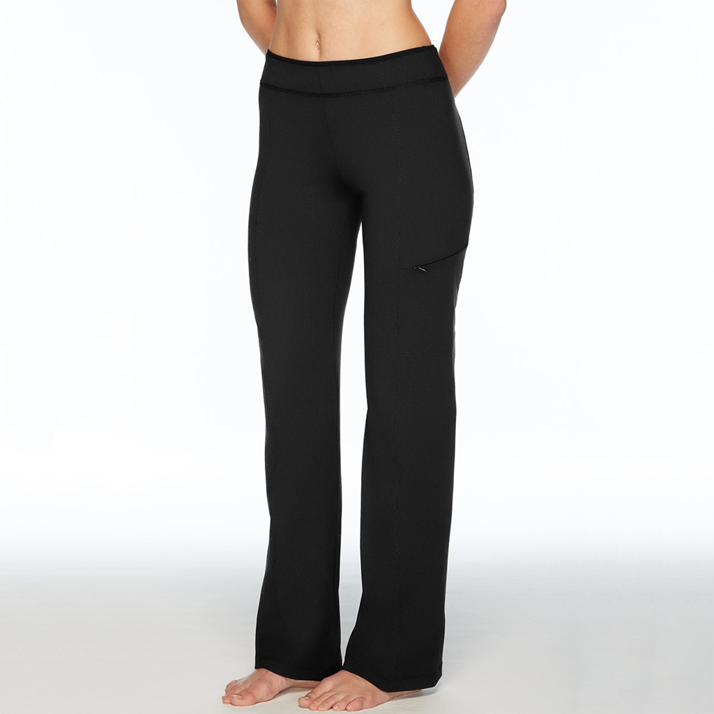 Betabrand Straight-Leg, Classic Dress Pant Yoga Pant Medium Short Petite  BLack